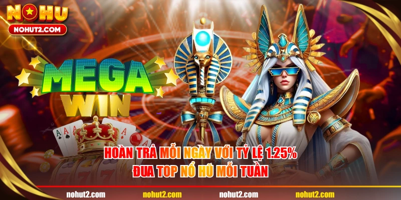 Hoàn trả mỗi ngày với tỷ lệ 1.25%, đua top nổ hũ mỗi tuần